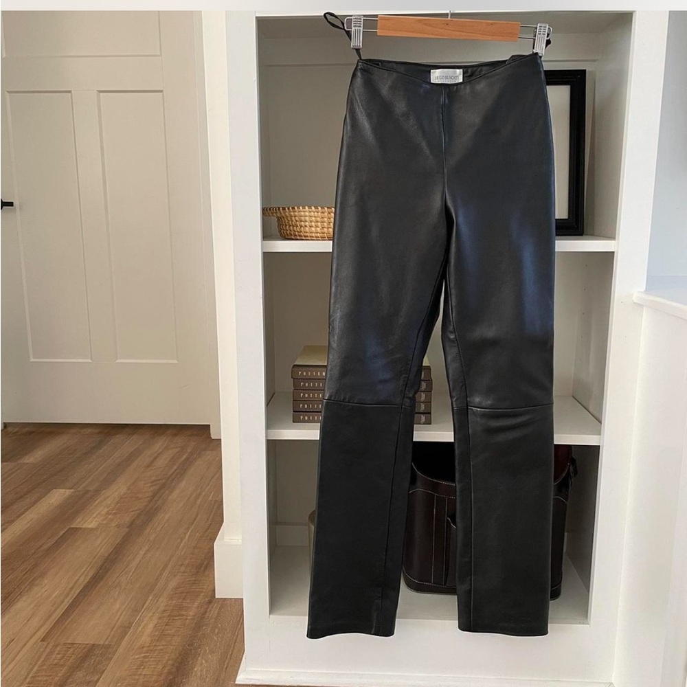 Hugo Buscati Black Leather Pants
